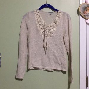 Cream knit sweater